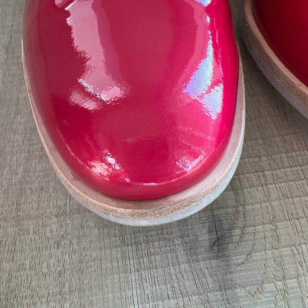 AGL Pink Patent Leather Loafers Oxfords Size 8 - Italian Luxury Shoes - Picture 3 of 9